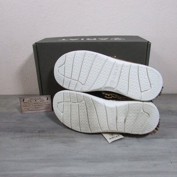 Ariat Women's Hilo Fringe Slip On Shoe Sneaker Brown Bomber 10046957 - Picture 4 of 4